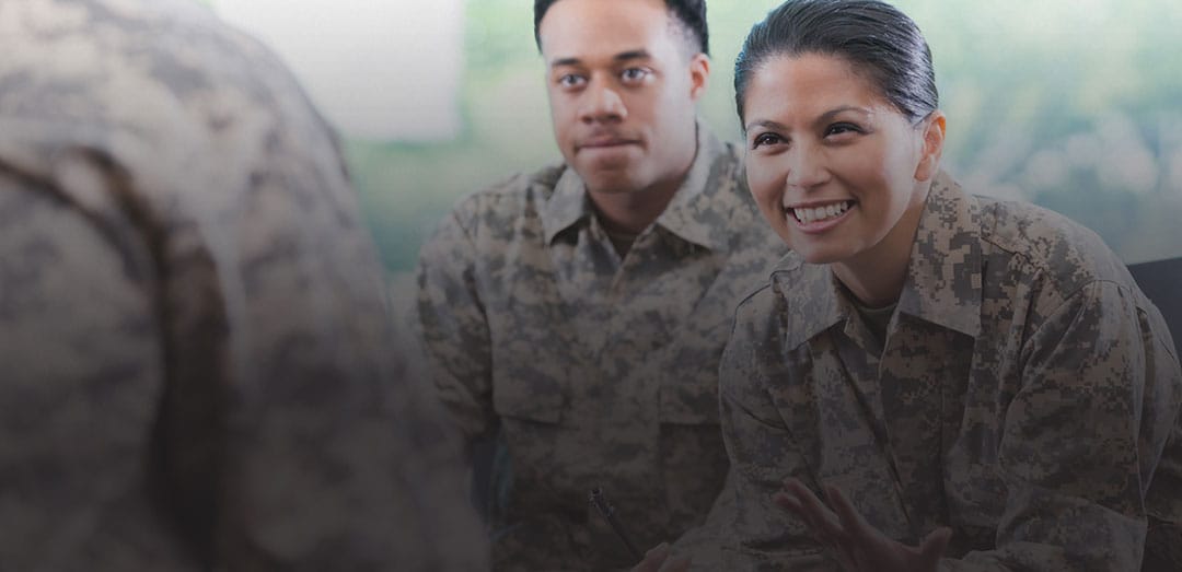 military male and female personnel